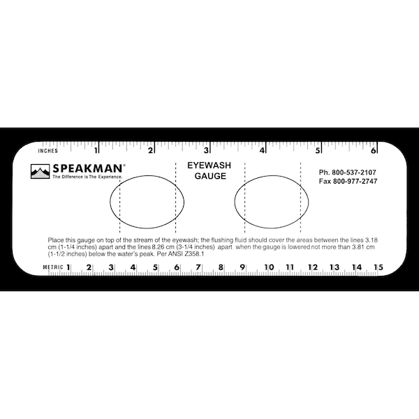 Speakman Speakman Plastic Eyewash Gauge, SE-952, Clear SE-952 - main